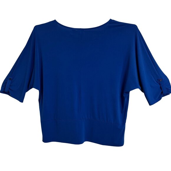 Chicos Womens Blue 3/4 Sleeve Button Detail Top Size 4 (XL) Minimalist Academia - Picture 2 of 8